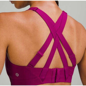 LULULEMON ENERGY BRA HIGH SUPPORT MAGENTA PURPLE COLOR SIZE 34C NWT